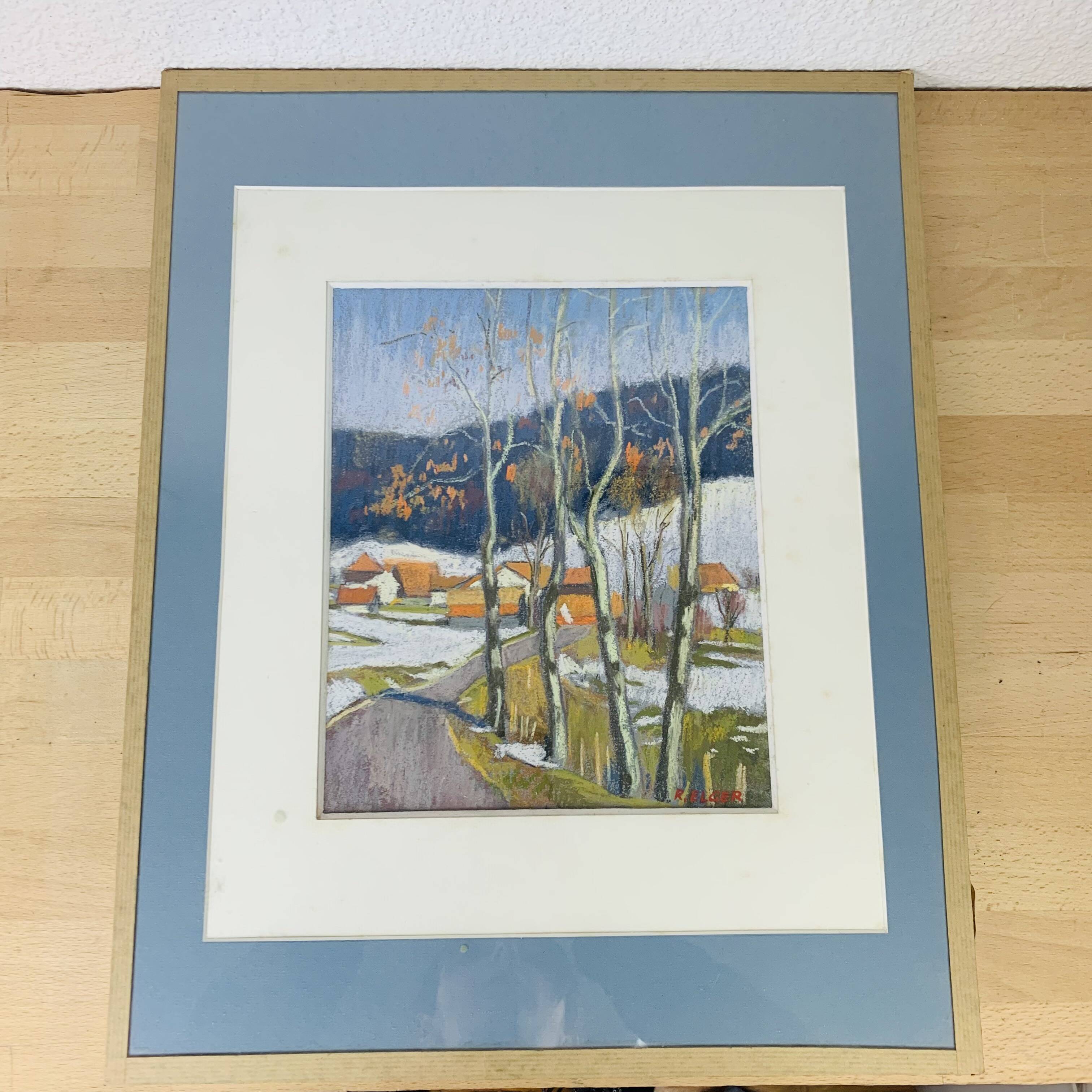 Pastel painting Roger Elger Franche Comté