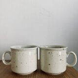 Duo of stoneware cups