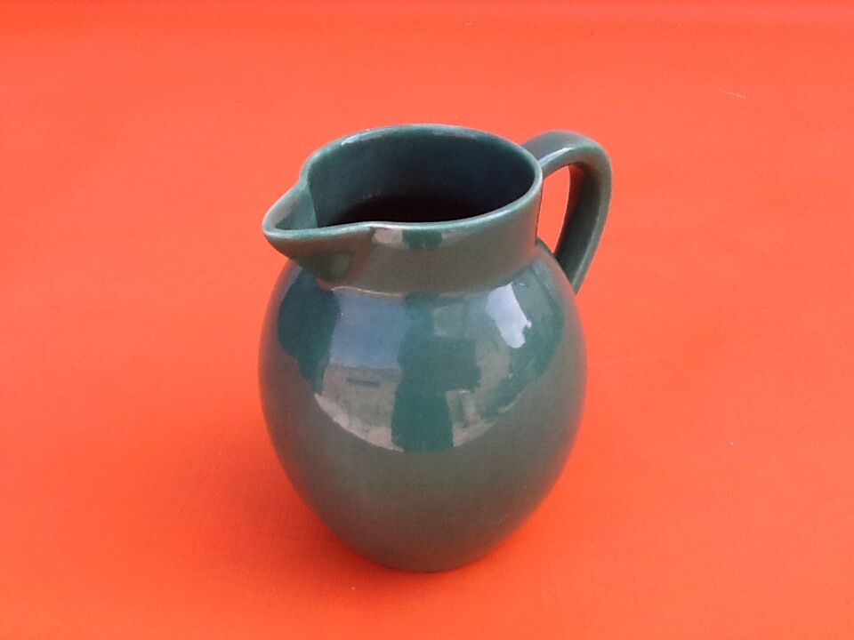 1950s glazed ceramic pitcher