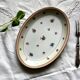 Large Limoges serving dish small flowers and gilding old porcelain Charles Ahrenfeldt
