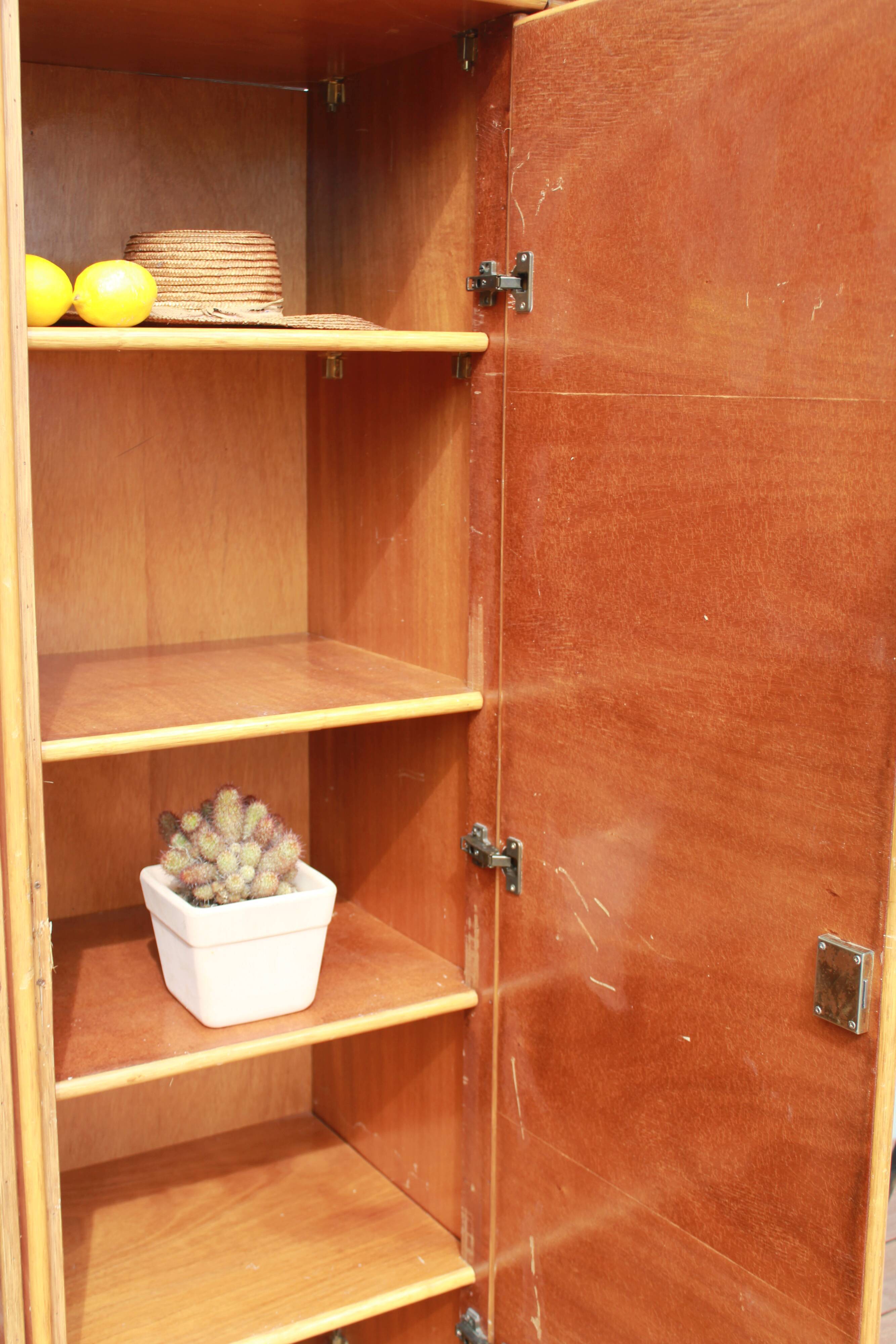 Large rattan cabinet and cannage