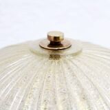 Vintage glass and brass ceiling lamp