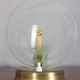 Pair of Vintage 1950s Brass and Glass Table Lamps, Italian Design