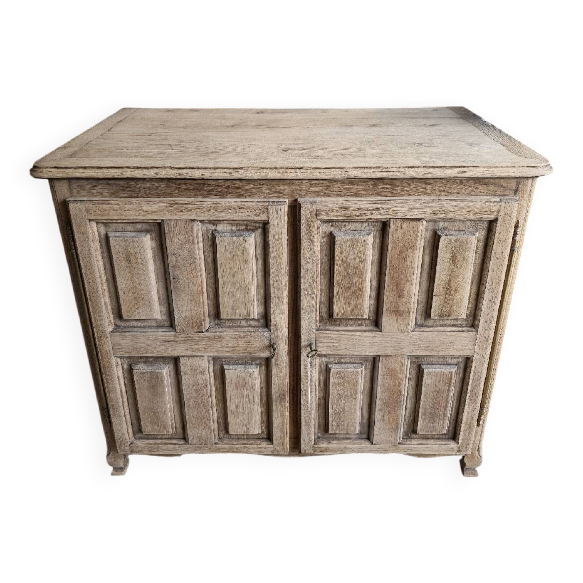 Solid, raw wood sideboard