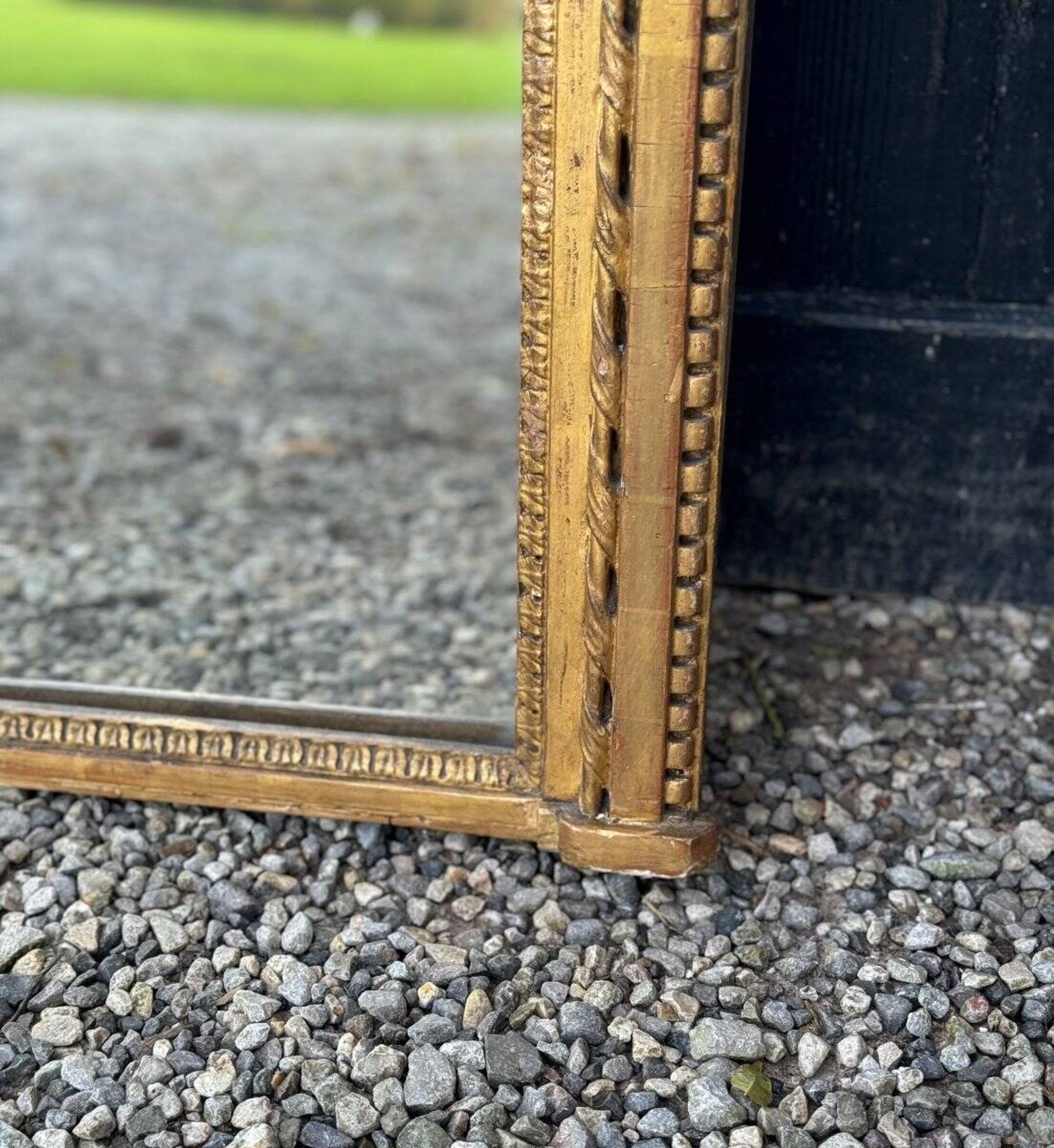 Mirror, Louis XVI Mantelpiece in Carved and Gilded Wood, 18th Century