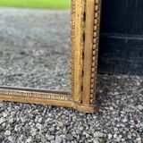 Mirror, Louis XVI Mantelpiece in Carved and Gilded Wood, 18th Century