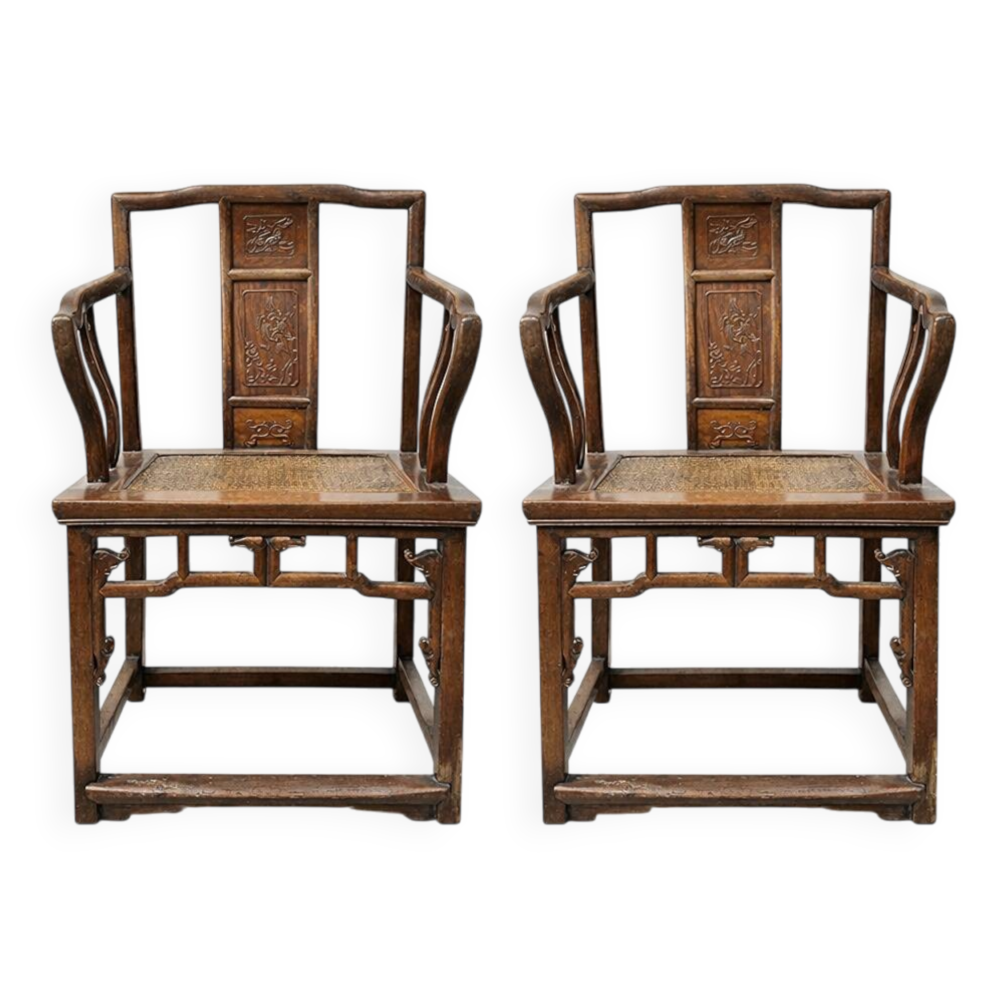 Chaises en Bois Hongmu, Chine, 1890s, Set de 2