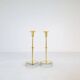 Set of 4 mid-century candle holders Ystad Metall, Sweden, 1950s