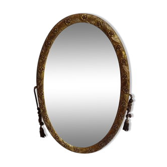 miroir ovale années 40 - 86x53cm
