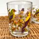 Verres à eau vintage oiseaux