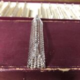 Old series of 12 vintage molded glass knife holders #a523