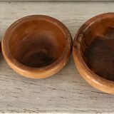 Vintage wooden olive wood bols