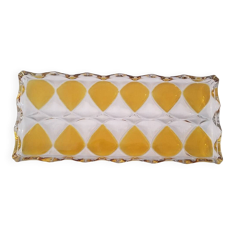vintage pressed molded glass top