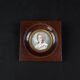 Framed 19th-century miniature gouache portrait of an aristocratic woman