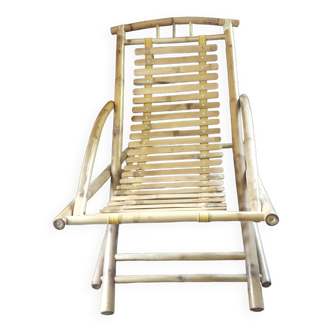 Chaise longue en bambou