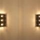 Paire d’appliques en verre fumé fond miroir Italie années 70
