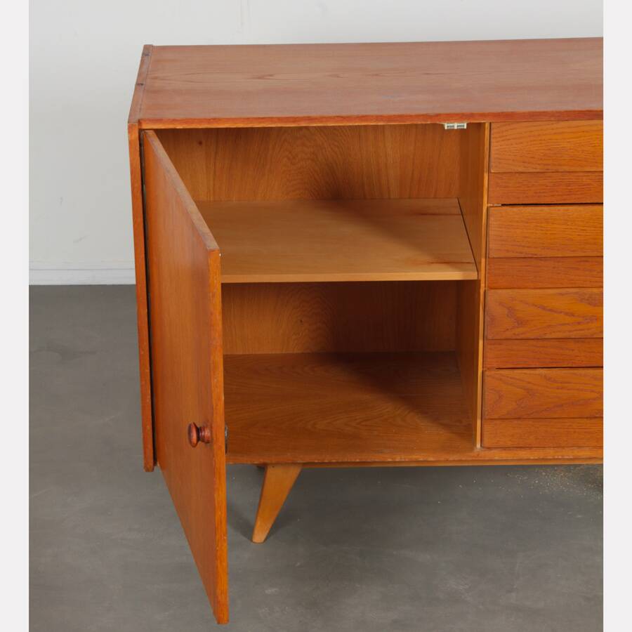 Vintage oak storage by Jiri Jiroutek, model U-458, 1960s