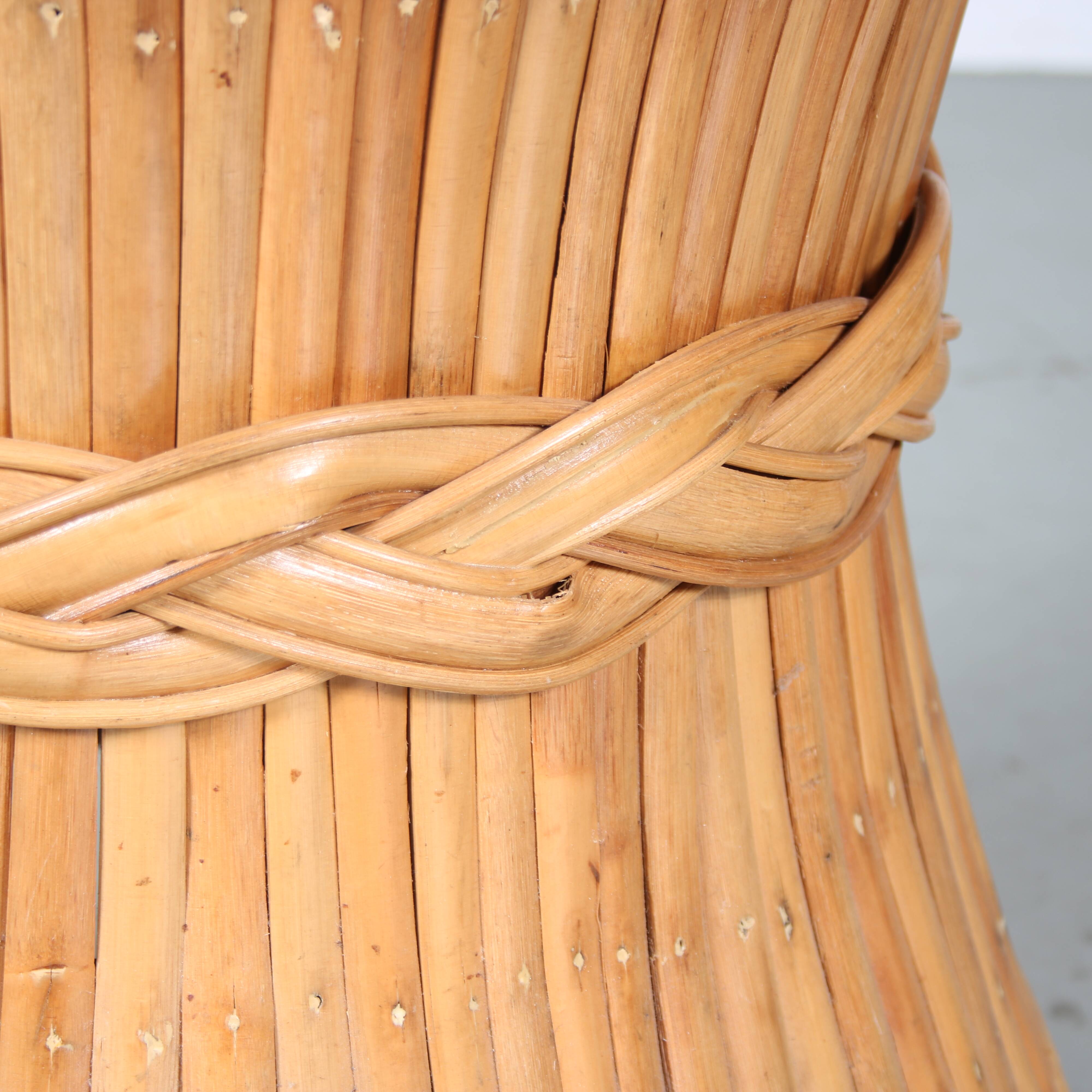 1970s Bamboo dining table by McGuire, USA