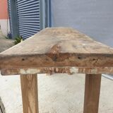 Restored solid wood workbench