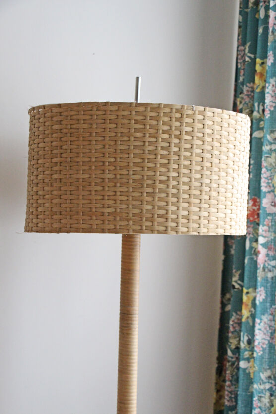 Vintage rattan lamppost