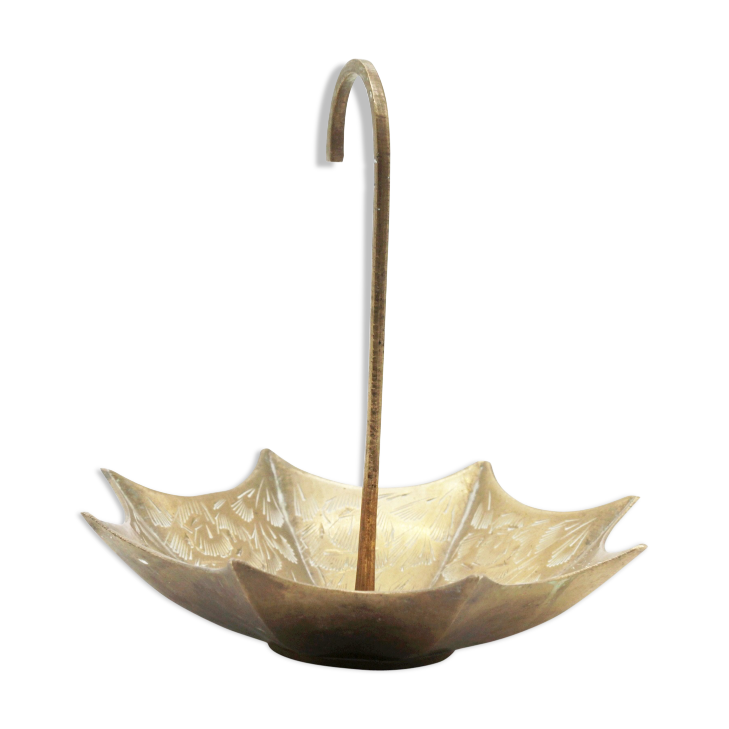 Umbrella brass trinket bowl