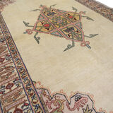 Vintage tabris handwoven wool persian rug- 137x204cm