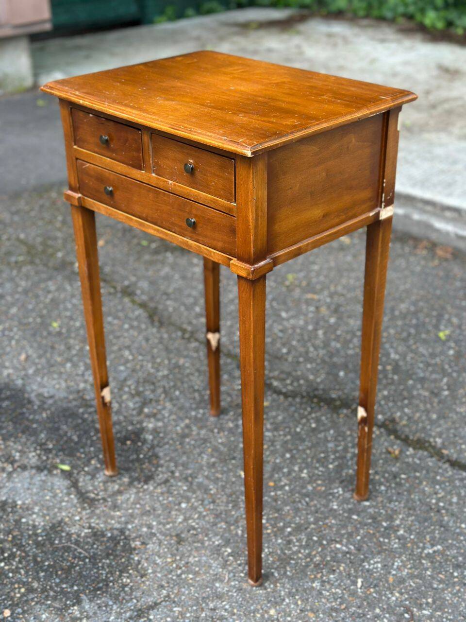 High bedside table Louis XVI in solid wood