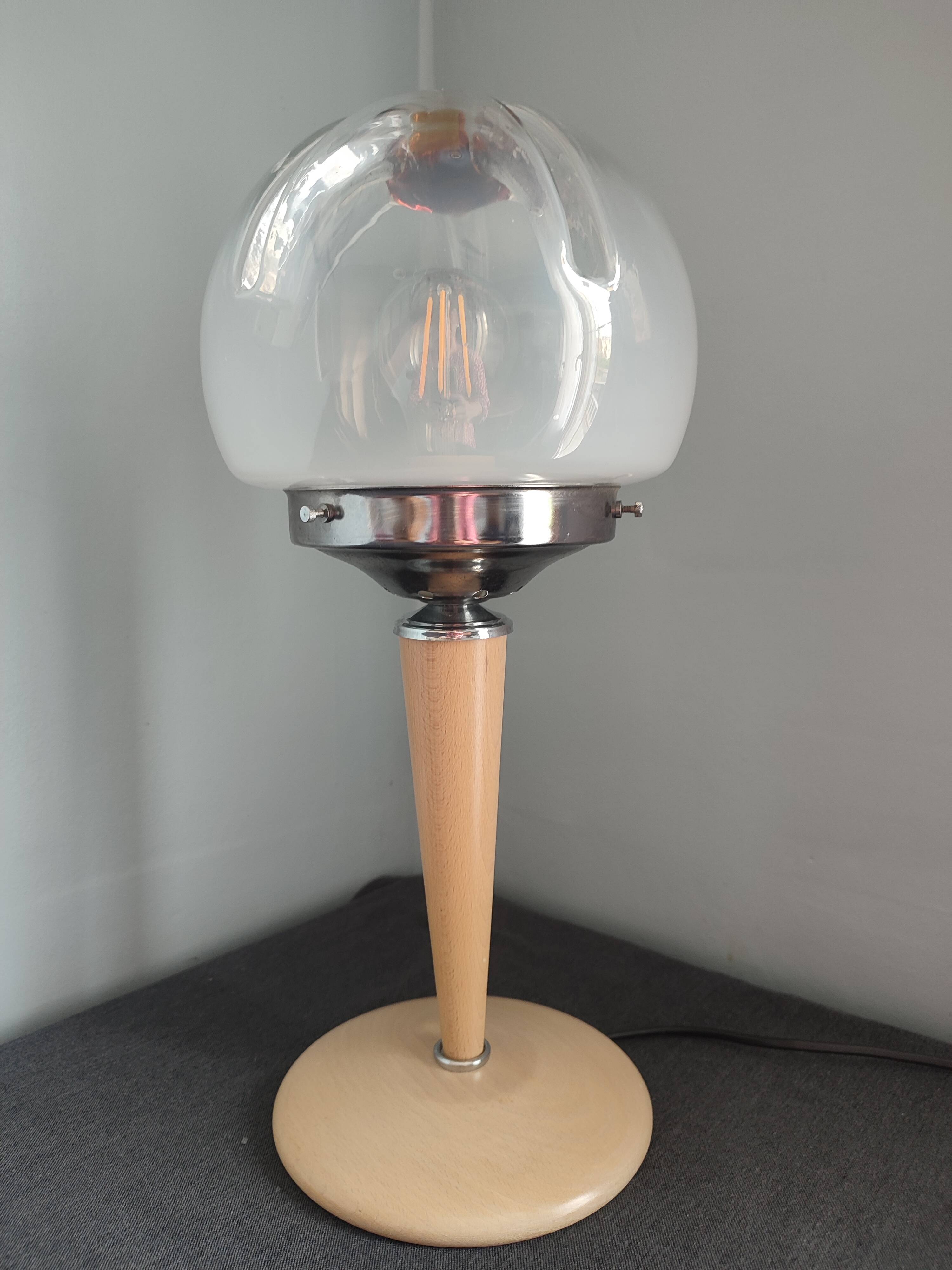 Large vintage Murano glass table lamp