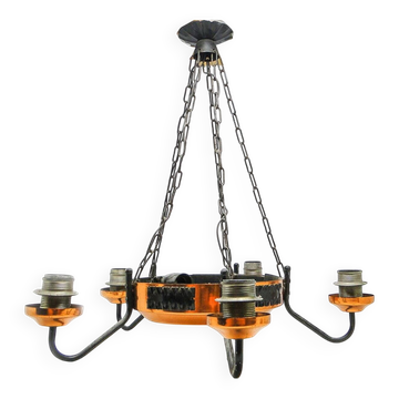 Chandelier du milieu du siècle, Pologne, années 1970