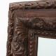 Large Antique French Carved Oak Mirror, Late 19th Century