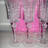 Set of 6 Flutes 15 cl Cristal d'Arques model Lady Diamond