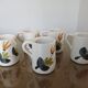 Orangeade set in cracked ceramic, floral pattern from the 60s