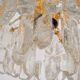 Superb brass lamp with crystal glass, Palazzo, Kalmar, Austria, 1970.