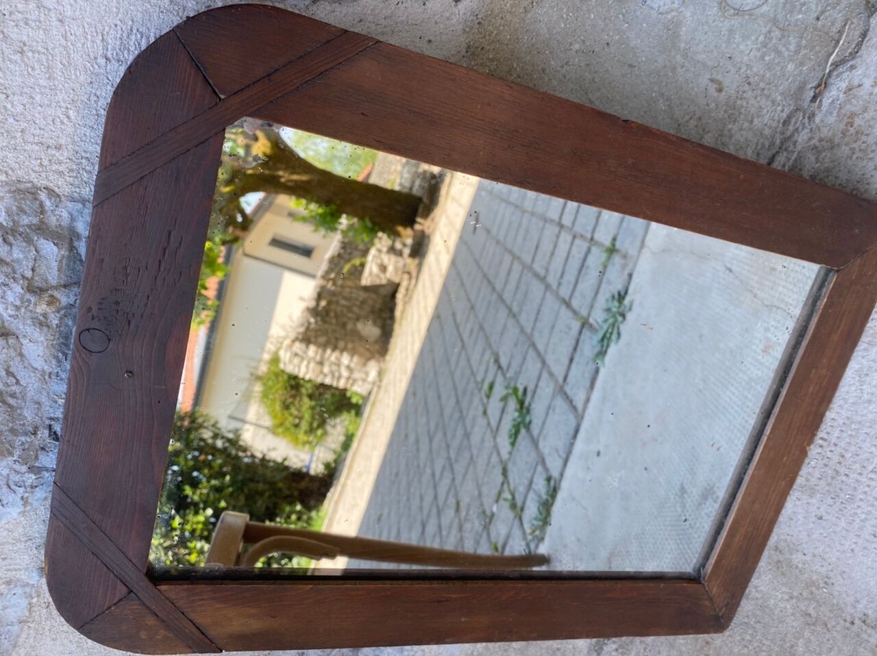 Wooden mirror 51x36cm