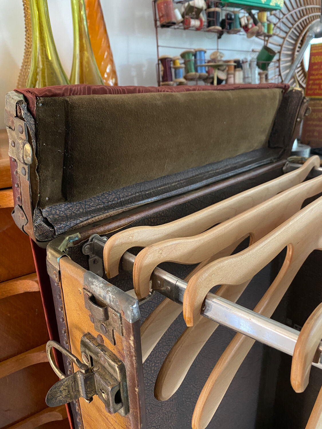 Old vintage cabin trunk