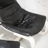 Pair of armchairs and ottomans Nelo Sweden, Sweden, circa 1975