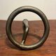 Handmade brutalist cast iron candle holder