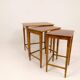 Tables gigognes Art déco en acajou et bouleau teinté, NK Suède, années 1940