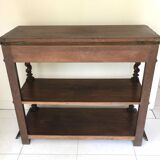Oak and marble restaurant service console