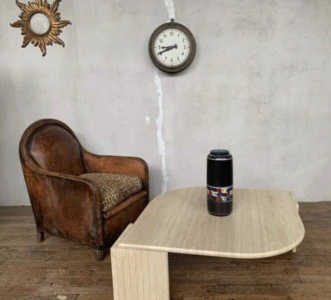 Roche bobois eye shaped coffee table year 1970