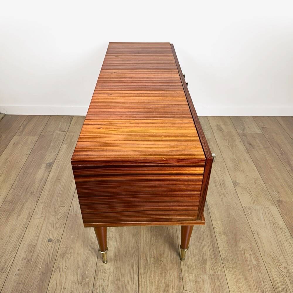 Scandinavian enfilade, lacquered rosewood, 1960s.