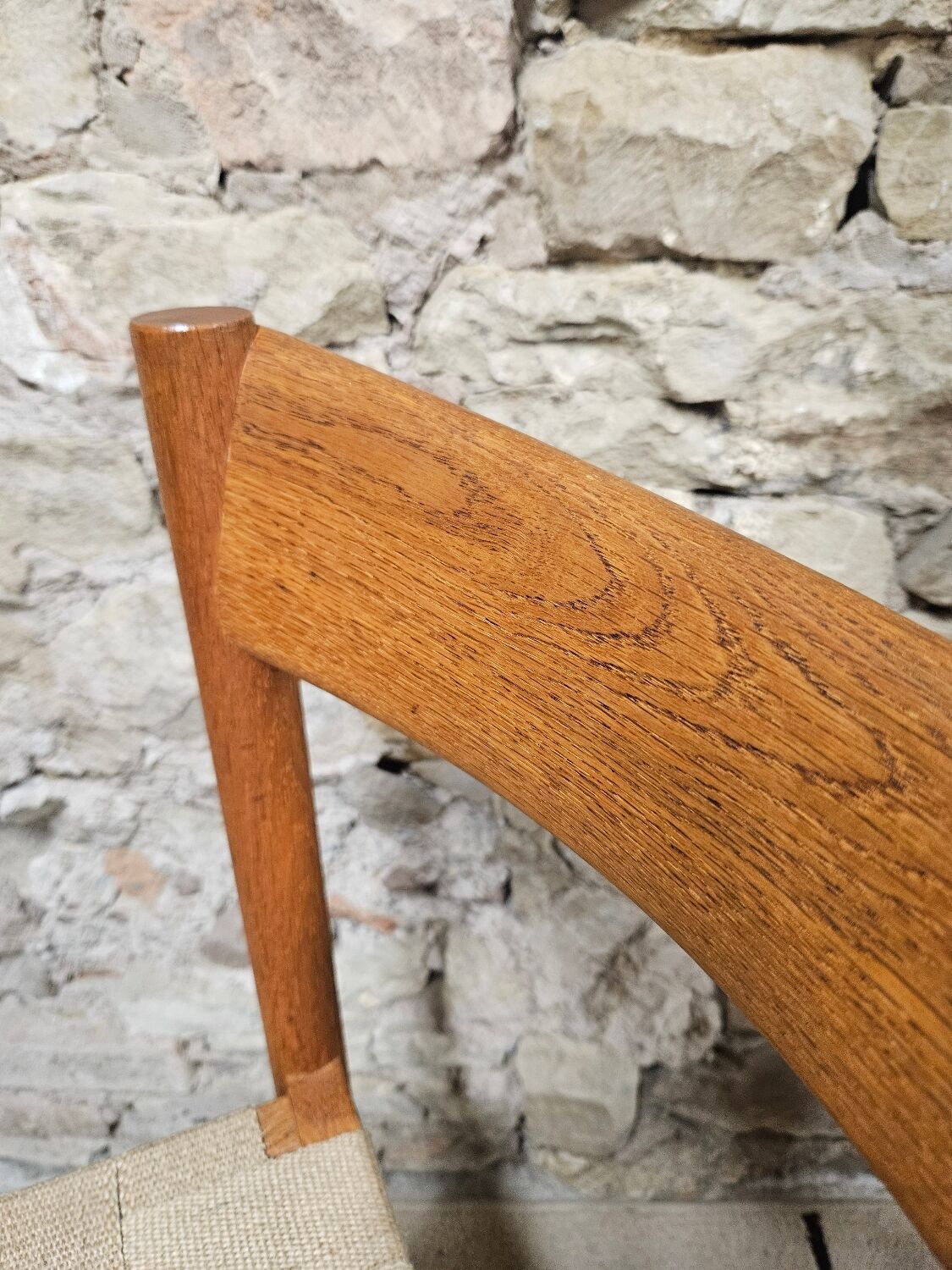 6 Scandinavian chairs 1960" braided straps