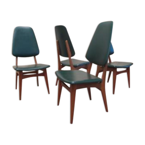 Set of 4 Scandinavian vintage lounge chairs by Bruk Sorheim for Sorheim Mill