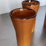Théière ocre marron Poët Laval 8T  7 verres à  à orangeade ou mazagrans