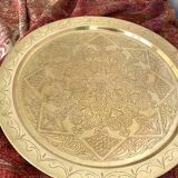 XXL chiseled brass tray
