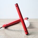 Red tubular lamp, 80s