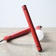 Red tubular lamp, 80s