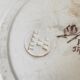 Old polychrome plate Trémières