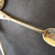 6 silver mocha spoons, 2 punches