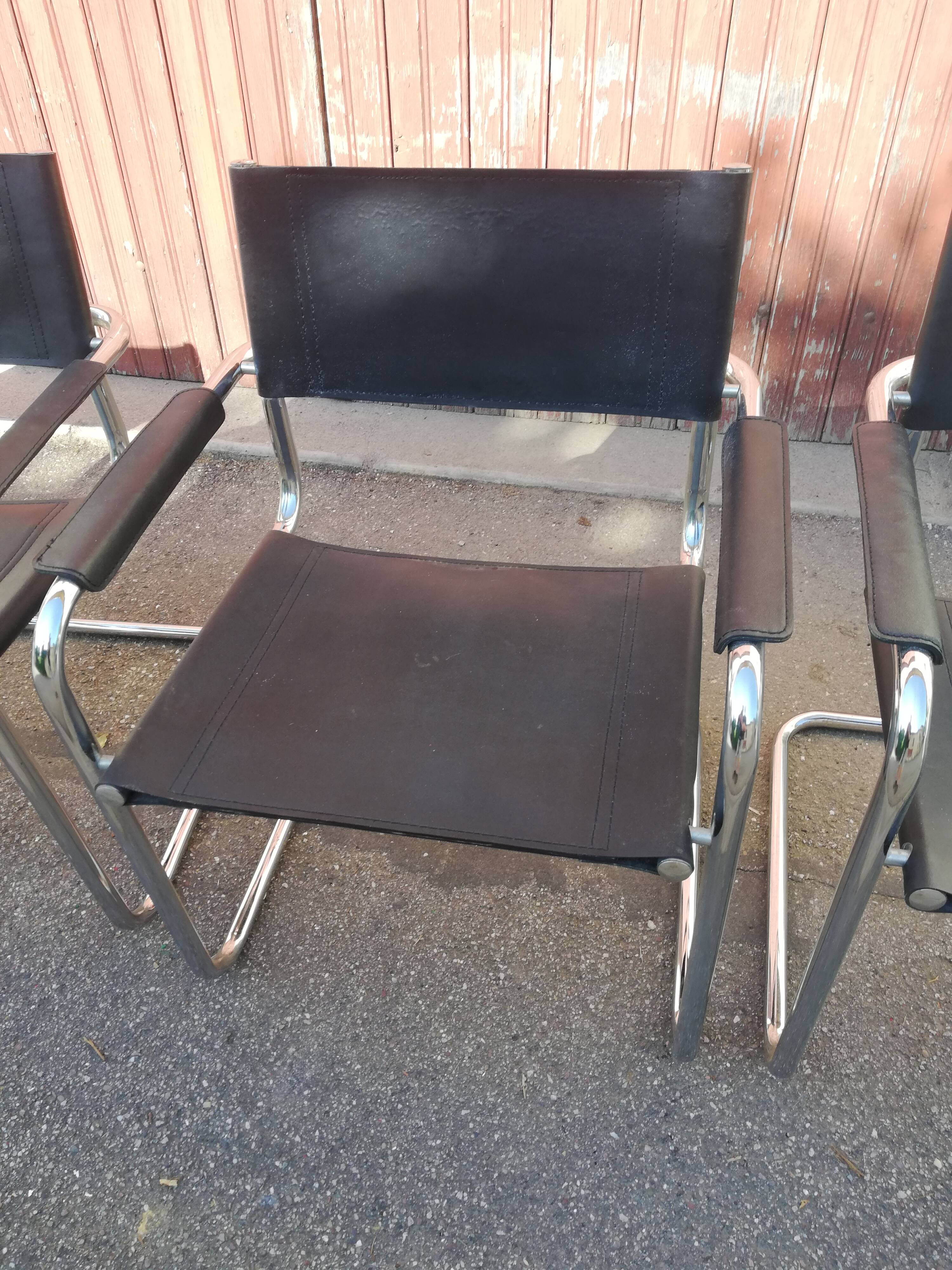 Set de 4 fauteuils vintage cantilever